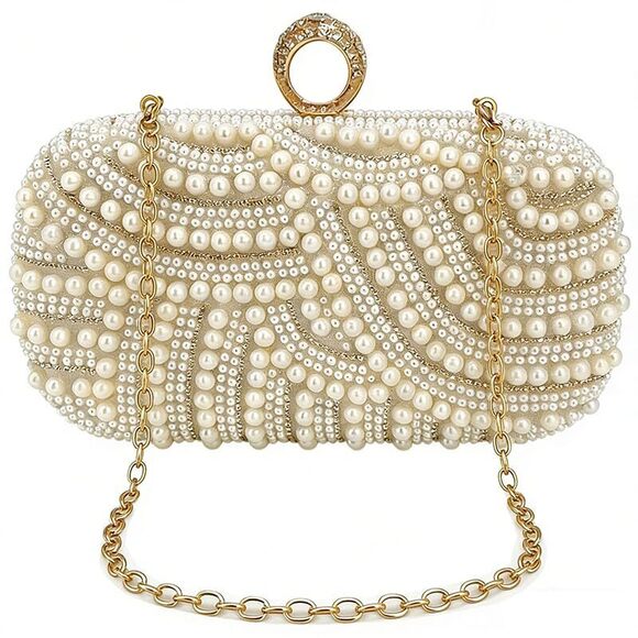 Handbags - 8848 Pearl Clutch Purses Party Wallet Handbag Evening Clutch Bag - Elegant
